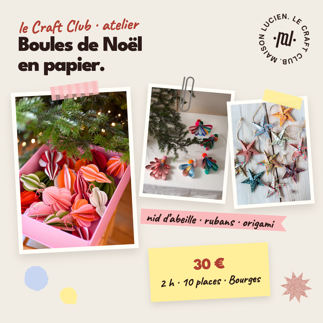 Craft Club - Boules de Noël en papier