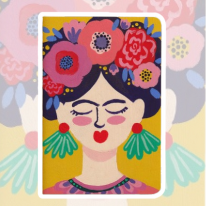 Carnet A5 - Frida en fleurs