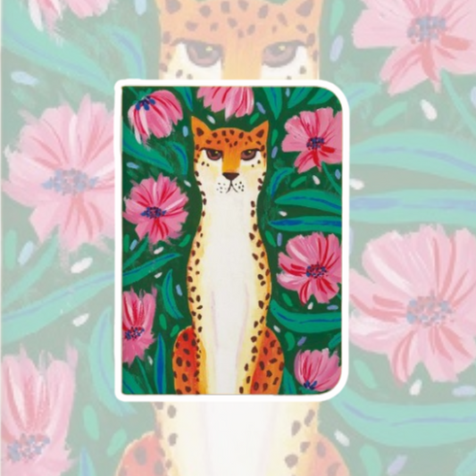 Carnet de poche - Guépard fleuri