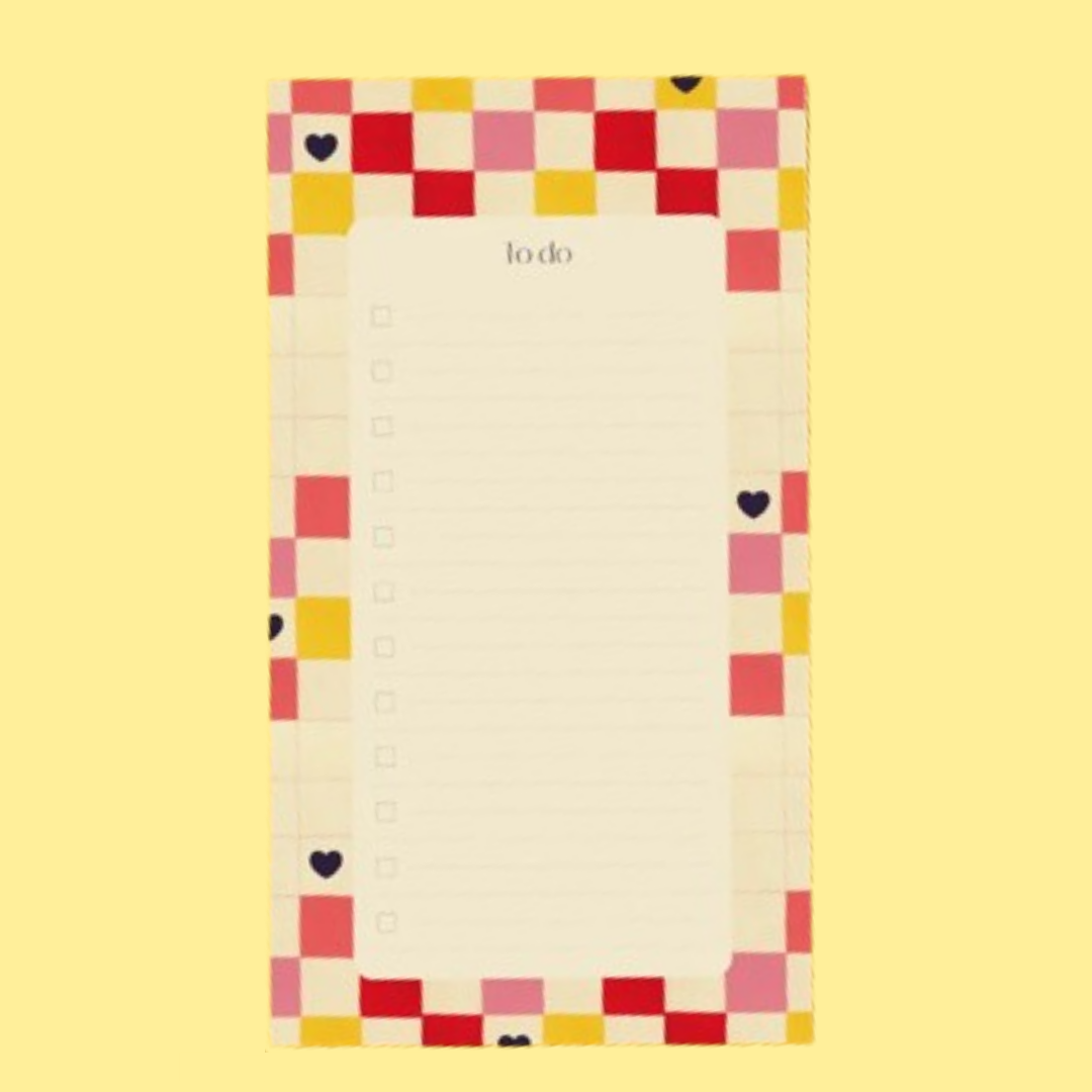 Bloc-notes - Damier cœur