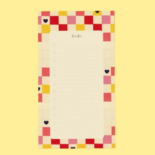 Bloc-notes - Damier cœur