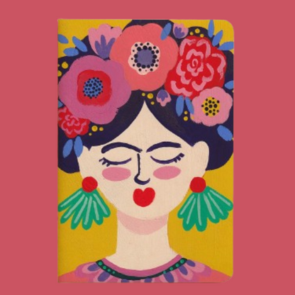 Carnet A5 - Frida en fleurs