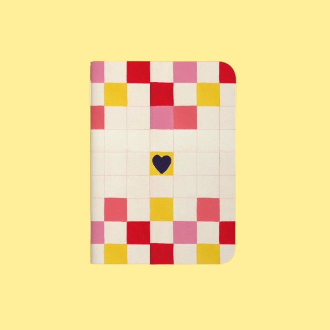 Carnet de poche - Damier cœur