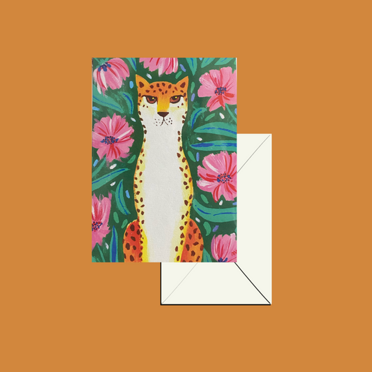 Carte pliée - Le Guépard fleuri