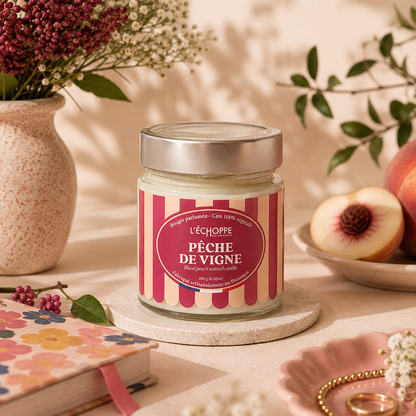 Pêche de Vigne - Bougie parfumée 180g