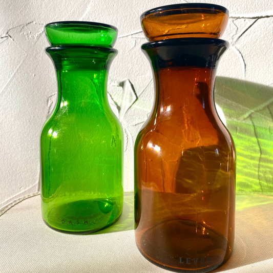 Lot de 2 bouteilles apothicaires